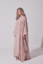 Lavender Crystal Lace Abaya - Image 3