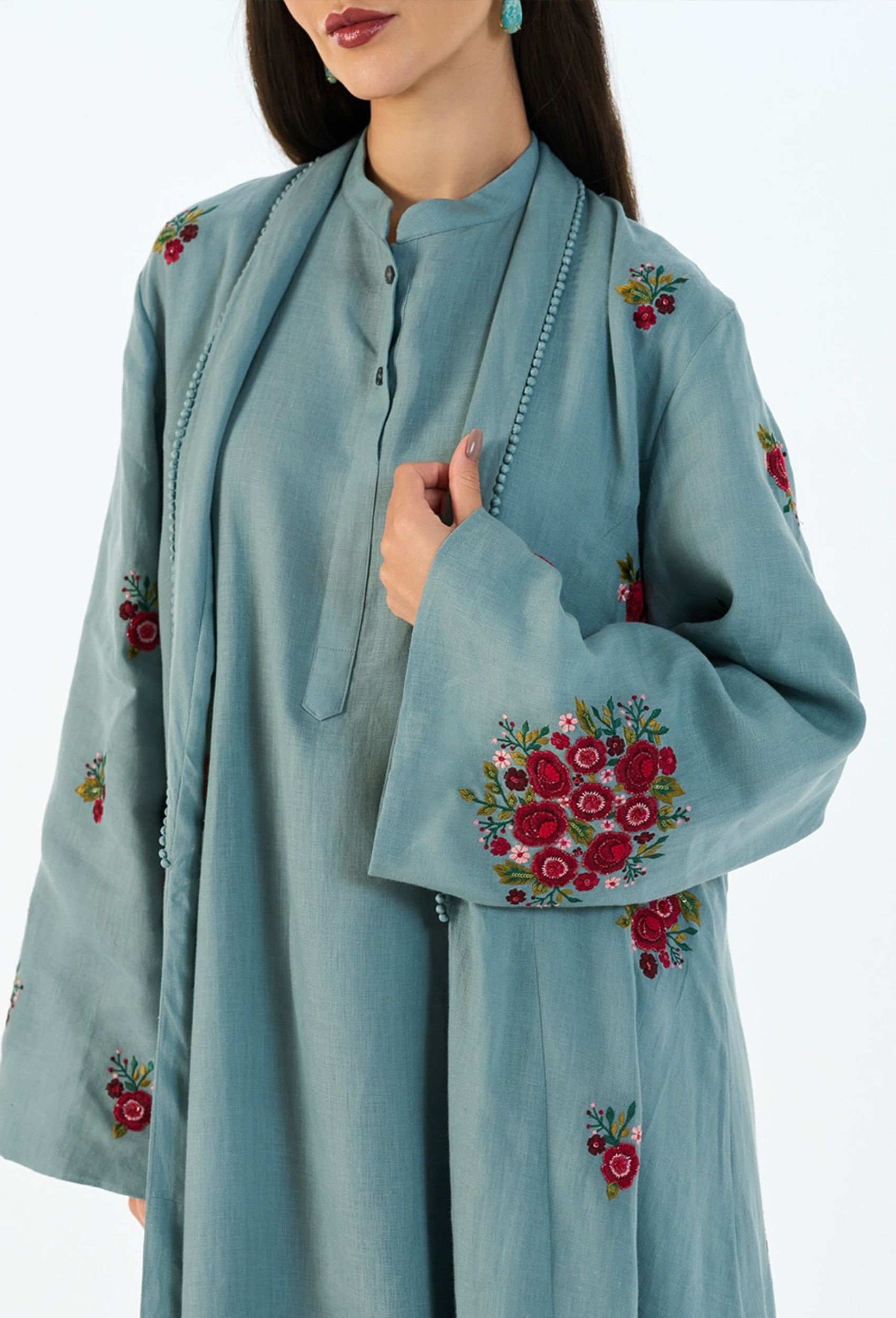 Untitled design (7) Premium Black Lace Abaya - Image 1